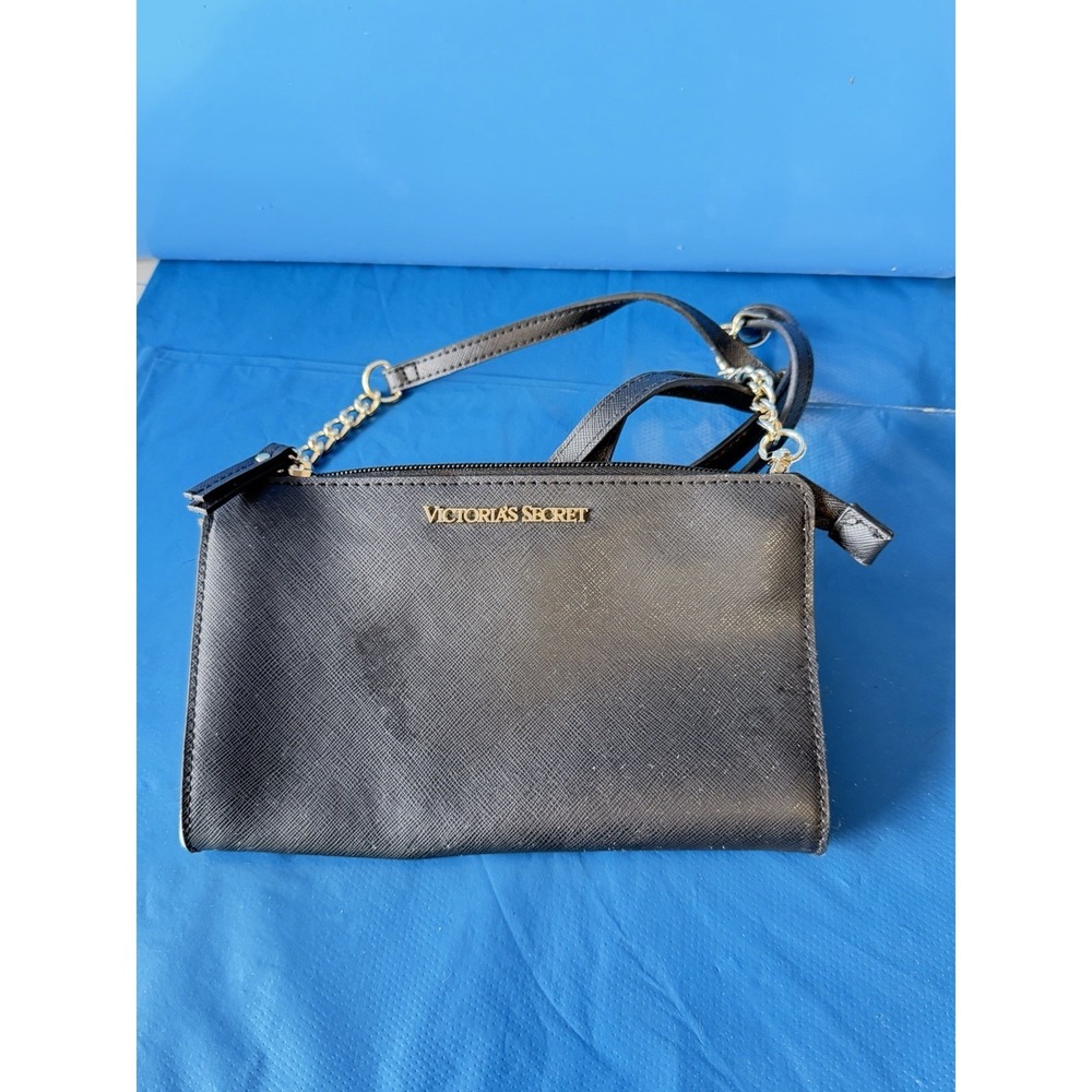 Victoria's Secret Black Wristlet Crossbody Clutch‎ Purse